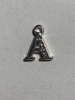 PLATINUM DIAMOND LETTER INITIAL~A~FREE SHIPPING