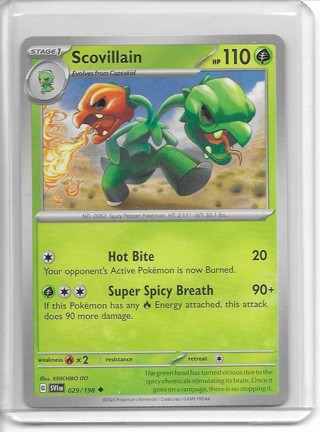 Pokemon Scarlet & Violet Set Scovillain Card 