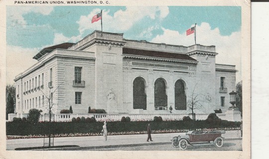 Vintage Used Postcard: (t): 1920 Pan American Union Building, Washington DC