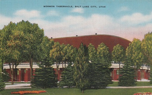 Vintage Used Postcard: (i): 1943 Mormon Tabernacle, Salt Lake City, UT