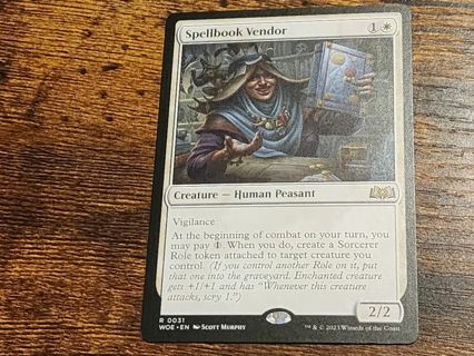 Magic the gathering mtg Spellbook Vendor rare card Wilds of Eldraine