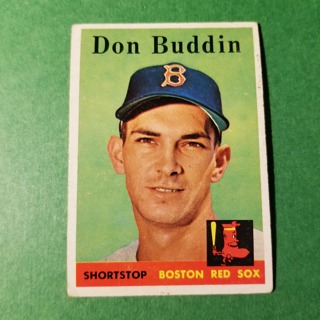 1958 - TOPPS EXMT - NRMT BASEBALL - CARD NO. 297 - DON BUDDIN - RED SOX