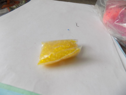 Small baggie yellow cooking crystals for making suncatchers/crafts # 2