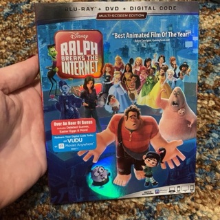 Disney Ralph breaks the internet blu-ray, dvd, and digital code combo pack