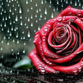 Listia Digital Collectible: Raindrops On Rose
