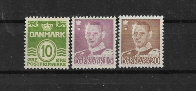 1950 Denmark Sc318-20 King Frederik IX MH set of 3