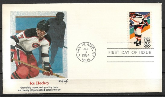 1984 Sc2070 Lake Placid Winter Olympics: Ice Hockey FDC