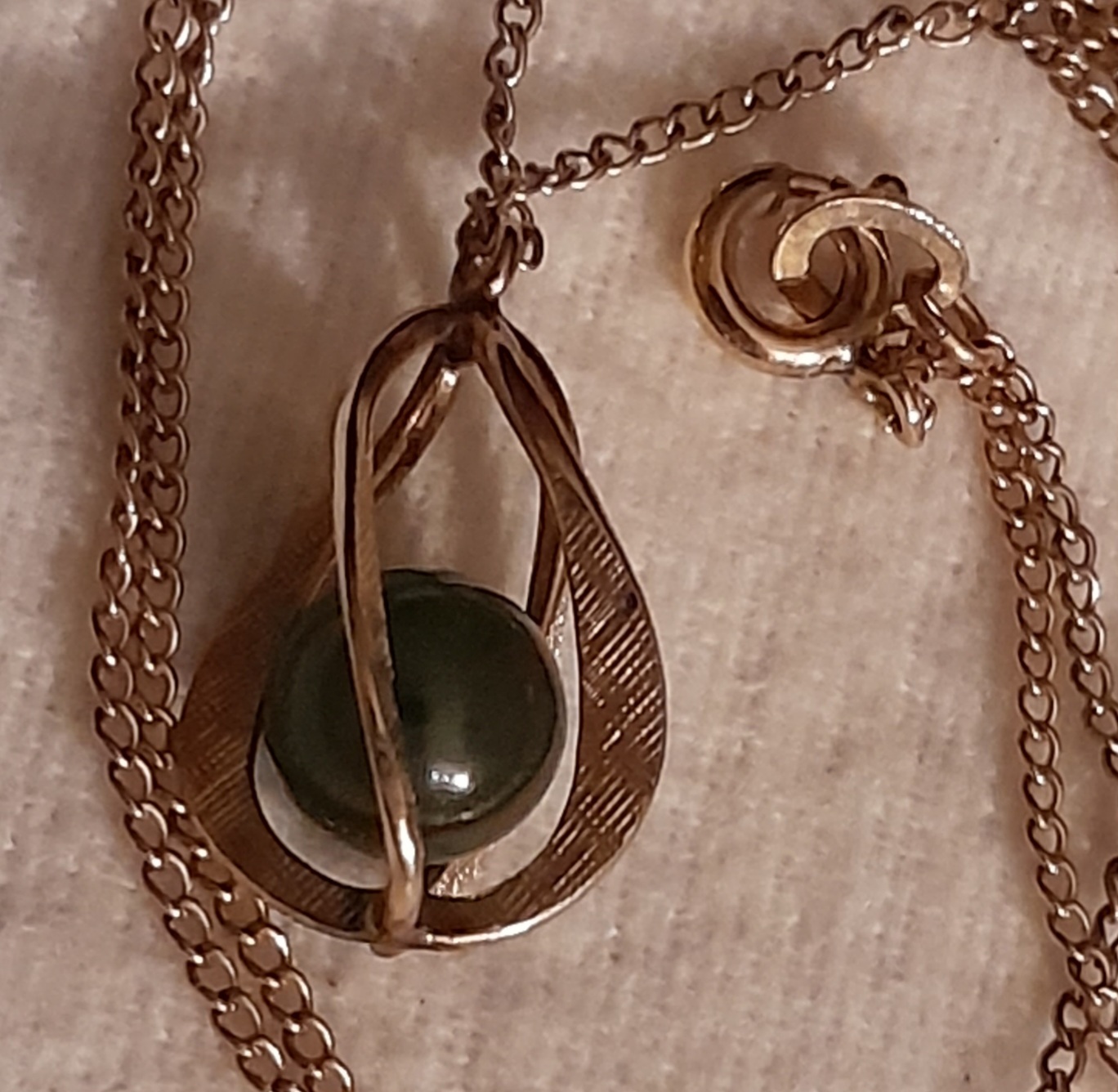 FREE: 1960's caged jade pendant 