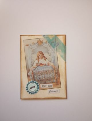 Whimsical little girl ACEO artist trading card