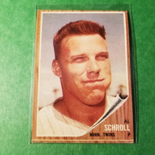 1962 - TOPPS BASEBALL CARD NO. 102 - AL SCHROLL - TWINS