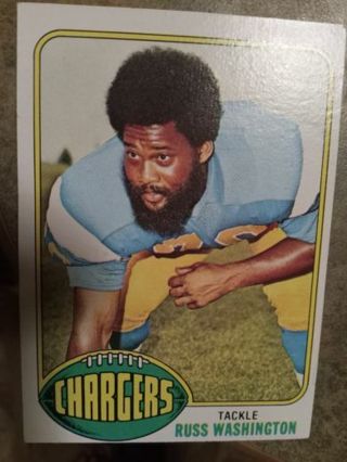 1976 TOPPS RUSS WASHINGTON SAN DIEGO CHARGERS FOOTBALL CARD# 38