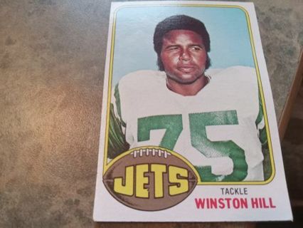 1976 TOPPS WINSTON HILL NEW YORK JETS FOOTBALL CARD# 88