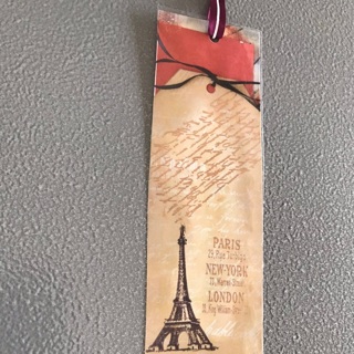 Laminated Paris Eiffel Tower Bookmark, Free Mail 