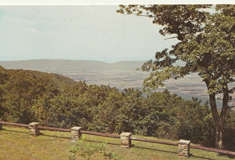 Vintage Unused Postcard: L: Skyline Drive Overlook, Page Valley, NC