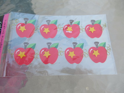 Fun sheet of  STAND OUTS "APPLE" stickers