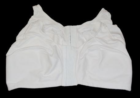 New x2 White Bras Size 48DDD 48F Wire Free Front Closure 100% Cotton