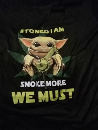 Smoker Hippie Yoda t shirt size Medium nip