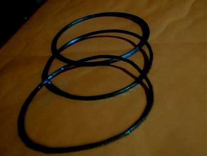 3 Blue bracelets 