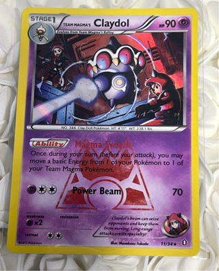 Pokémon TCG Team Magma's Claydol 11/34 Holo 