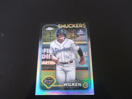 2024 TOPPS PRO DEBUT CHROME   BROCK WILKEN PDC-57   biloxi SHUCKERS