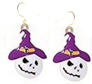 GP ENAMEL WHITE GHOST WITCH EARRINGS (PLEASE READ DESCRIPTION