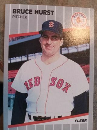 1990 FLEER BRUCE HURST BOSTON RED SOX BASEBALL CARD# 91