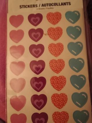 Heart sticker's one sheet only