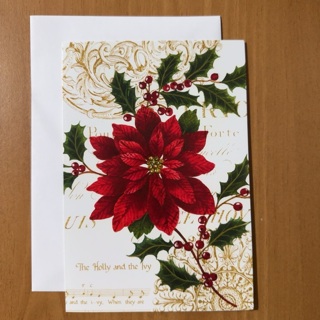 Poinsettia Christmas Card 