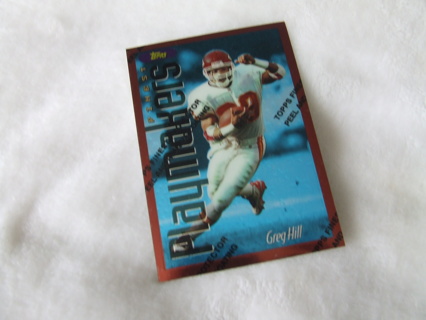 1996 Greg Hill Kansas City Chiefs Topps Playmakers Card #297