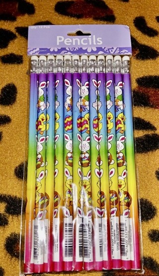 Easter Bunny and Eggs #2 Pencils  12 Pack