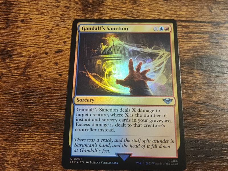 Free: Magic the gathering mtg Gandalfs Sanction foil card Lord of the ...