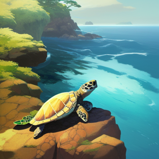 Listia Digital Collectible: Turtle On A Cliff
