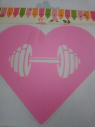 Vinyl decals Pink or Green Hearts Weights (GIN gets Both)