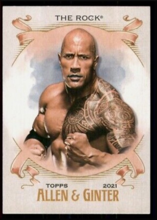 2021 Topps WWE Heritage - The Rock Allen & Ginter Insert AG-27