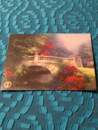 Thomas Kinkade Garden Memories Postcard - The Broadwater Bridge