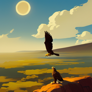 Listia Digital Collectible: A Pair of Eagles in the Wide Open Spaces