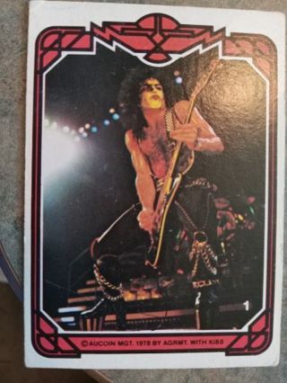 1978 ORIGINAL KISS AUCOIN TRADING CARD# 1. YOU CAN MAKE AN OFFER ON GIN.