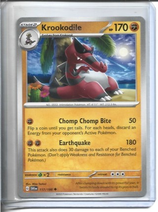 Pokemon Scarlet & Violet Krookodile Card 