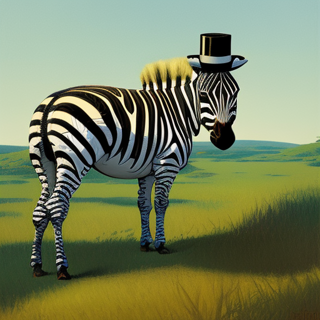 Listia Digital Collectible: Top Hat Zebra