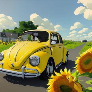 Listia Digital Collectible: Yellow VW Bug