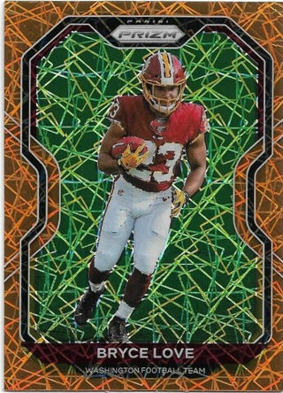 2020 PRIZM BRYCE LOVE ORANGE LAZER PRIZM REFRACTOR CARD