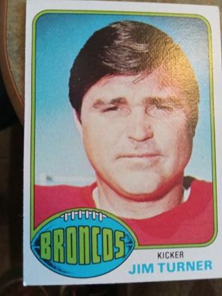 1976 TOPPS JIM TURNER DENVER BRONCOS FOOTBALL CARD# 421