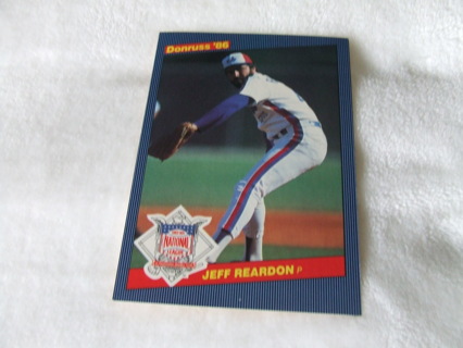 1986 Jeff Reardon Montreal Expos Donruss 5 X 7 All Star Game Card #33