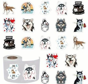 ➡️⭕(10) 1" SIBERIAN HUSKY STICKERS!! DOG⭕ (SET 2 of 2)