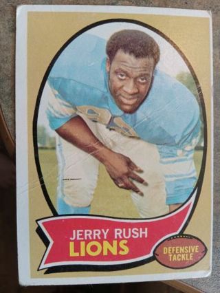 1970 T.C.G. JERRY RUSH DETROIT LIONS FOOTBALL CARD# 32