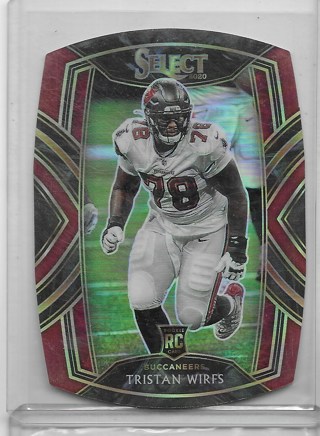 Tristan Wirfs 2020 Select Prizm Maroon Die Cut #290