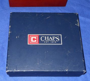 Chaps Ralph Lauren Poker Set in Glass Top Wooden Box