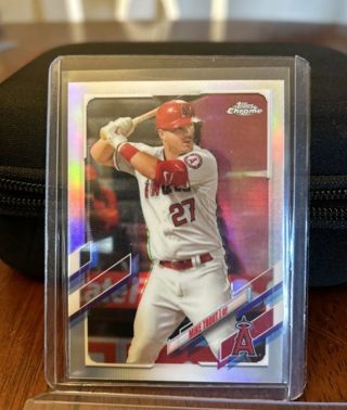 MIKE TROUT 2021 TOPPS CHROME REFRACTOR #27 ANGELS