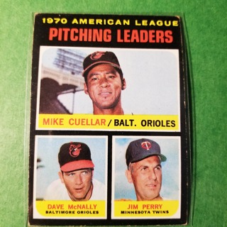 1971 Topps Vintage Baseball Card # 69 - 1970  A. L. PITCHING LEADERS - EXMT/NRMT