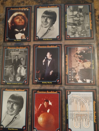 set of 9 american bandstand music cards freeshipping